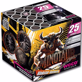 Minotaur Batterie 40 Sek. von Weco für Silvester oder Geburtstagsfeuerwerk Minotaur Batterie 40 Sek. von Weco für Silvester oder Geburtstagsfeuerwerk