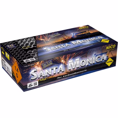 Santa Monica Verbundfeuerwerk 110 Sek. von Nico Europe Silvesterfeuerwerk, Geburtstagsfeuerwerk Santa Monica Verbundfeuerwerk 110 Sek. von Nico Europe Silvesterfeuerwerk, Geburtstagsfeuerwerk