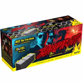 Zündikat Verbundfeuerwerk 65 Sek. von Nico Europe Silvesterfeuerwerk, Geburtstagsfeuerwerk