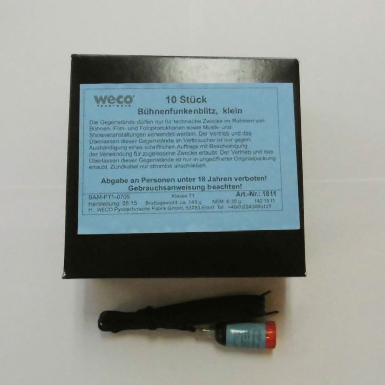Bühnenfunkenblitz klein - Bühnenfeuerwerk Bühnenfunkenblitz klein Bühnenfeuerwerk Theaterfeuerwerk weco