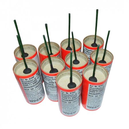 Bengalfeuer Töpfe rot, für Lichterbilder