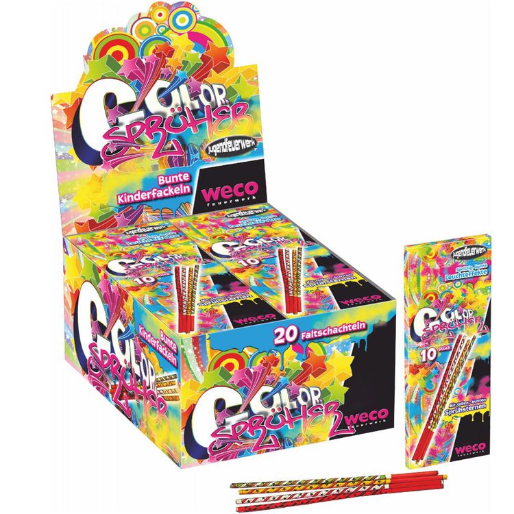 Color Sprüher, Großpackung Zauberlichter 200 Stück Color Sprüher Großpackung Zauberlichter Silvester Feuerwerk