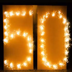 Lichterbild Zahl 50.