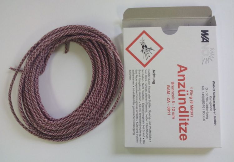 Anzündlitze rot - 8-12 Sekunden/Meter - Weco Anzünd Litze Rot 8 - 12 Sekunden / Meter Bühnen Feuerwerk Weco