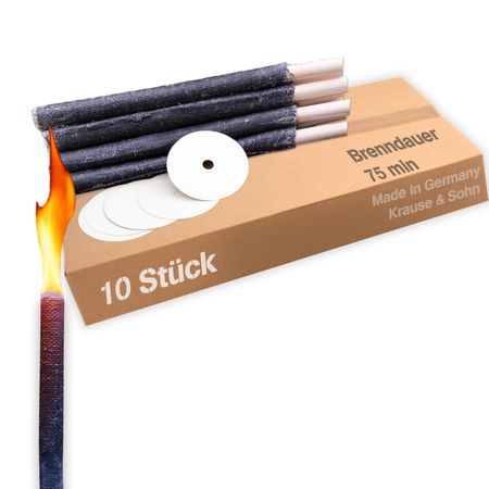 10 Wachsfackeln 75 Min. Brenndauer