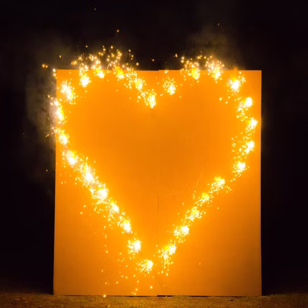 Lichterbild Brennendes Herz zur Hochzeit Geschenkidee Verlobung Geburtstag Jubiläum Liebe Lichterbild Brennendes Herz.