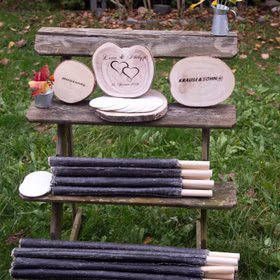 Wachsfackel 75 Min. Brenndauer Fackel 45 cm lang Wanderung Fackelumzug Tuchfackel Fackelwanderung Gartenfeuer Party Deko 