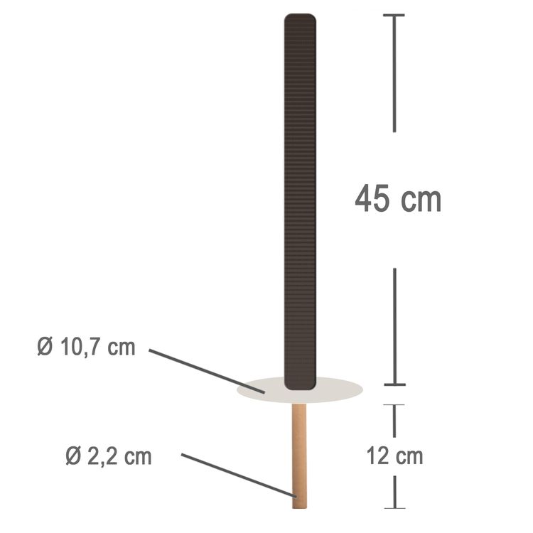 Wachsfackel 75 Min. Brenndauer Fackel 45 cm lang Wanderung Fackelumzug Tuchfackel Fackelwanderung Gartenfeuer Party Deko 