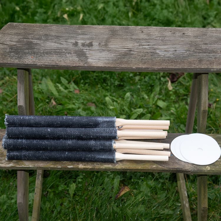 100x Kinderfackeln 45 Min. Brenndauer 30cm lang Fackel Wachsfackel Tuchfackel Fackelwanderung Kindergeburtstag Halloween Gartenparty Ferienlager