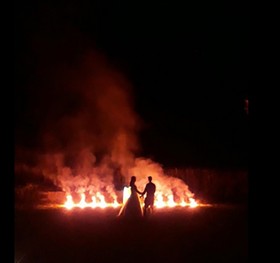 Lichterbild Brennendes Herz Bengalfeuer Feuerwerk Hochzeit Geschenkidee Geburtstag Verlobung Jubiläum