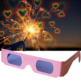 Effektbrille "durch die rosarote Brille sehen" Motiv Herzen Geschenkidee Valentinstag frisch verliebt Jahrestag JGA Verlobung Hochzeit Partyspaß Partygag Accessoire Partydeko