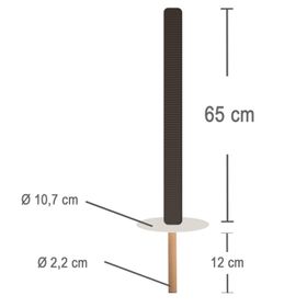 Fackel 120 Min. Brenndauer 65 cm Wachsfackel Fackel Fackeltanz Fackelmarsch Fackelwanderung Garten-Party Deko