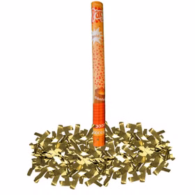 Konfettishooter gold 60cm, Feuerwerk für Geburtstage ohne Genehmigung Indoor Feuerwerk