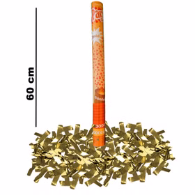 Konfettishooter gold 60cm, Feuerwerk für Geburtstage ohne Genehmigung Indoor Feuerwerk