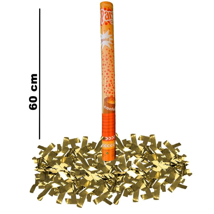 Konfettishooter weiss 60cm, Feuerwerk für Geburtstage ohne Genehmigung Indoor Feuerwerk