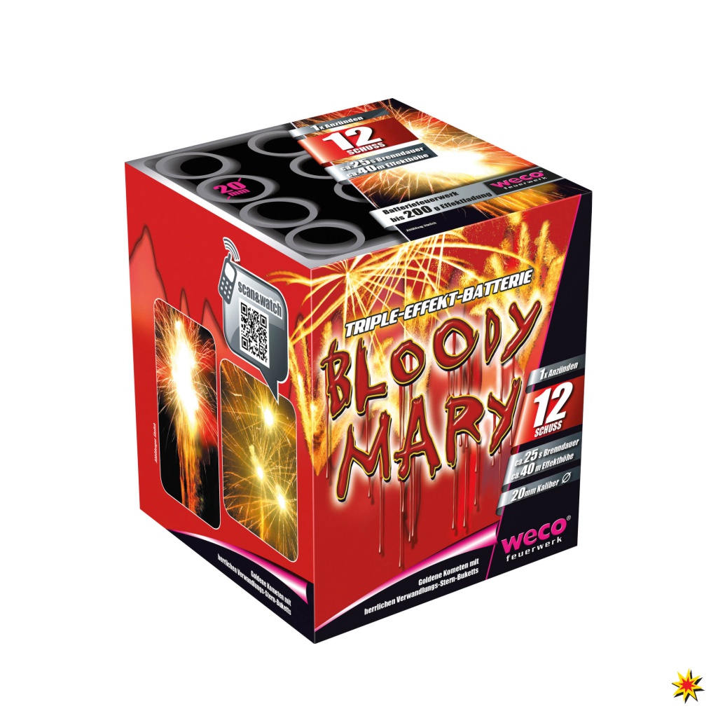 Feuerwerk Batterie Bloody Mary 25 Sekunden von Weco