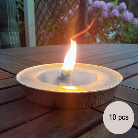 10 Flammschalen mit 8 Stunden Brennzeit Garten Dekoration XXL Kerze Partyfeuer Deko Tischdeko Gartenlicht 10 Stück Outdoorkerze 10 Flammschalen mit 8 Stunden Brennzeit Garten Dekoration XXL Kerze Partyfeuer Deko Tischdeko Gartenlicht 10 Stück Outdoorkerze