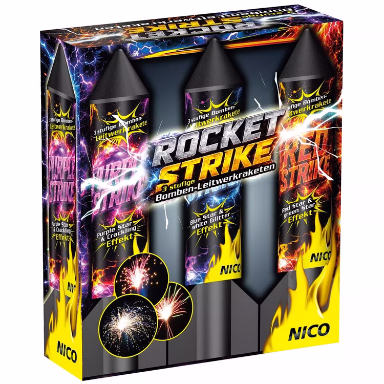 Silvester Raketen Feuerwerk Onlineshop Raketen Feuerwerk - Verpackungsbild Feuerwerksraketen Silvesterraketen Feuerwerk kaufen Silvester