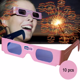 Rosa Brille Motiv "Happy Birthday" zum Geburtstag 10 Stück 3D-Brille Effektbrille Partyspaß Partygag Geburtstagsüberraschung Accessoire Rosa Brille Motiv "Happy Birthday" zum Geburtstag 10 Stück 3D-Brille Effektbrille Partyspaß Partygag Geburtstagsüberraschung Accessoire
