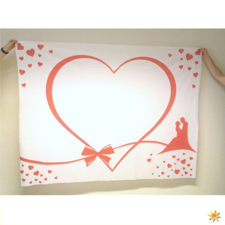 Hochzeitslaken "Herz mit Brautpaar" zum Ausschneiden Herzlaken Herz Laken Brautpaar Ausschneiden Hochzeit Brauch