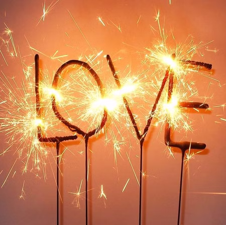 Wunderkerzen Schriftzug LOVE
