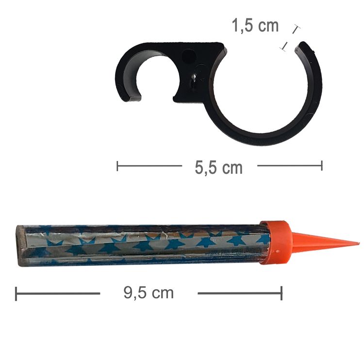 Flaschenclip mit 4 Eisfontänen 30 Sek. Halterung für Sektflasche Zimmerfontäne Universalhalterung für Flaschen Einsatz in Diskotheken Bars Restaurants Geburtstag Party-Zubehör Hochzeit