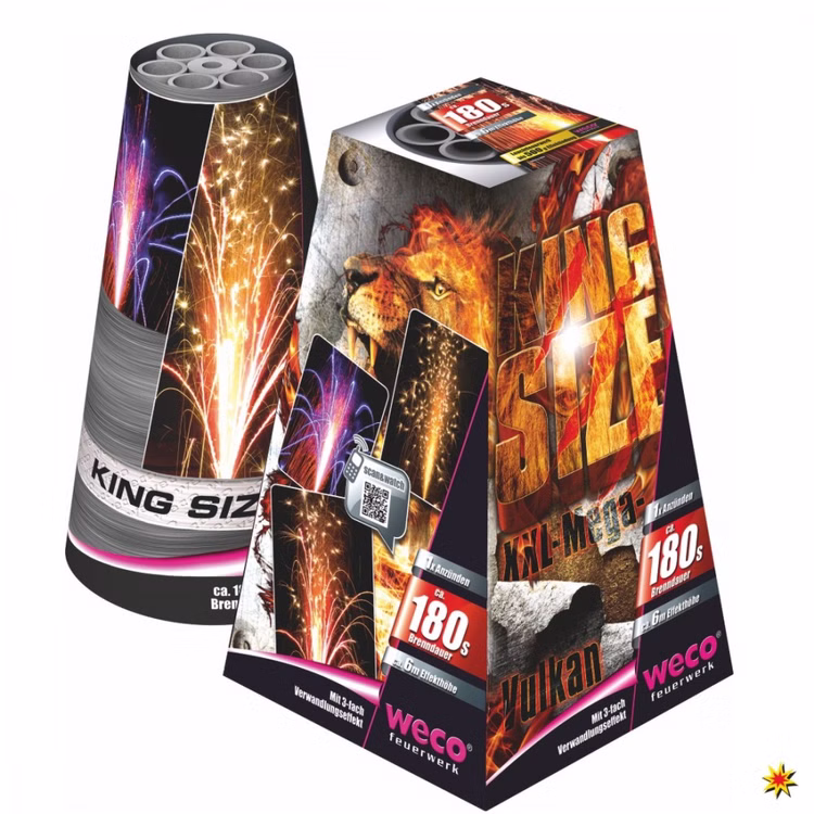 Bodenfeuerwerk Vulkan King Size Weco Leises Feuerwerk ohne Knall Silvester Hochzeit Bodenfeuerwerk Vulkan King Size Weco Leises Feuerwerk ohne Knall Silvester Hochzeit