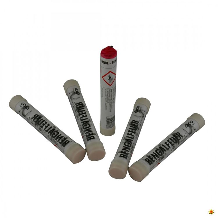 Bengalfeuer Weiß Blinkend, Bengalo 5er Pack von Nico